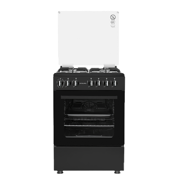 CUISINIERE ENDURO 4FEUX 6X60 A GAZ DOUBLE
BOUTTON NOIR AFS6040GGBIT